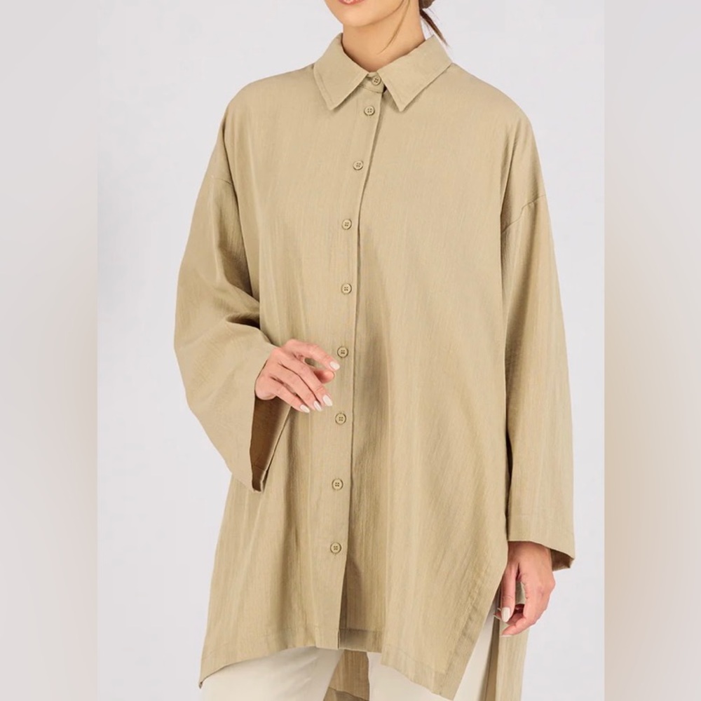 NEW FARES WIDE SLEEVE TUNIC - HAZEL Size:L